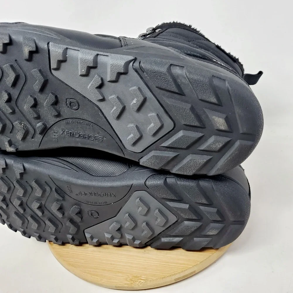 Xero Alpine Boots Mens 11 Black Waterproof Lace Up Minimalist Barefoot Shoes